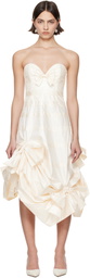 SUPER YAYA SSENSE Exclusive Bridal Capsule Beatrice Strapless Midi Dress
