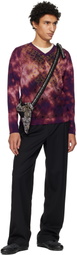 Kiko Kostadinov Purple Hatha V-Neck Knit Sweater