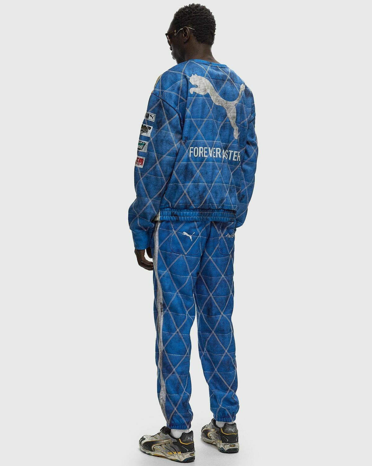 Puma X Asap Rocky Quilted Sweat Shirt Blue Zippers