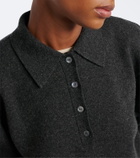 Róhe Wool, cashmere, and silk-blend polo sweater