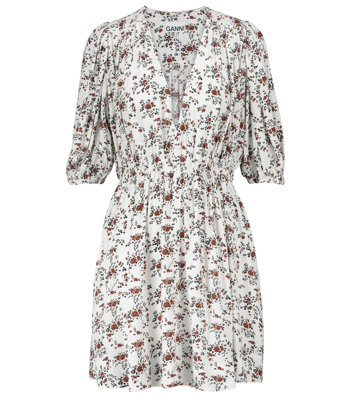 Ganni - Floral crêpe minidress GANNI