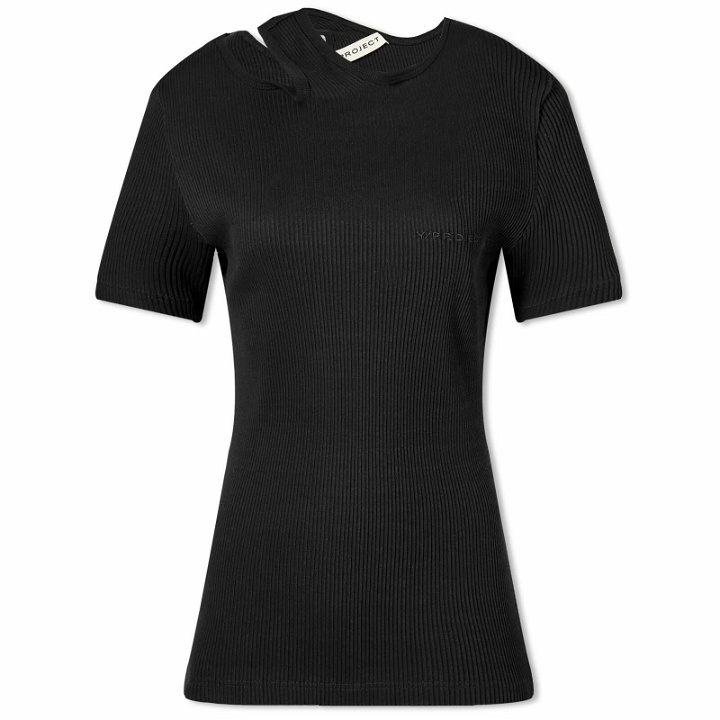 Photo: Y-Project Women's Classic Double Collar T-Shirt in Black