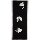 Off-White Black and White Felted Wool New Logo Scarf