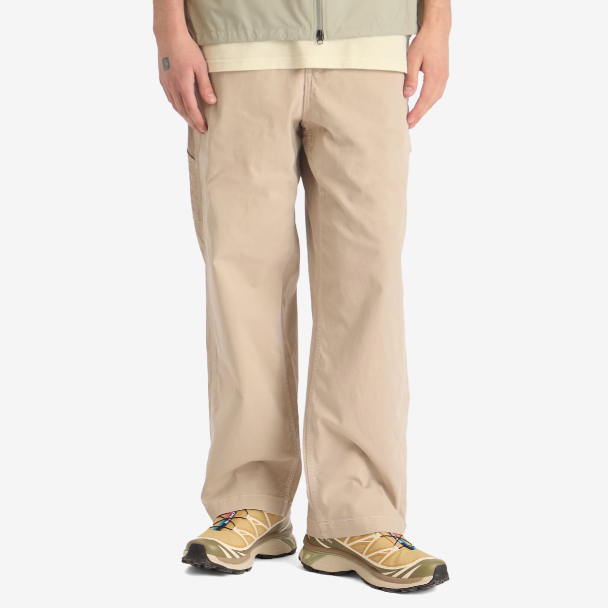 Manastash Men's Washed Color Painter Pant in Light Grey