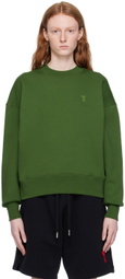 AMI Paris Green Ami de Coeur Sweatshirt