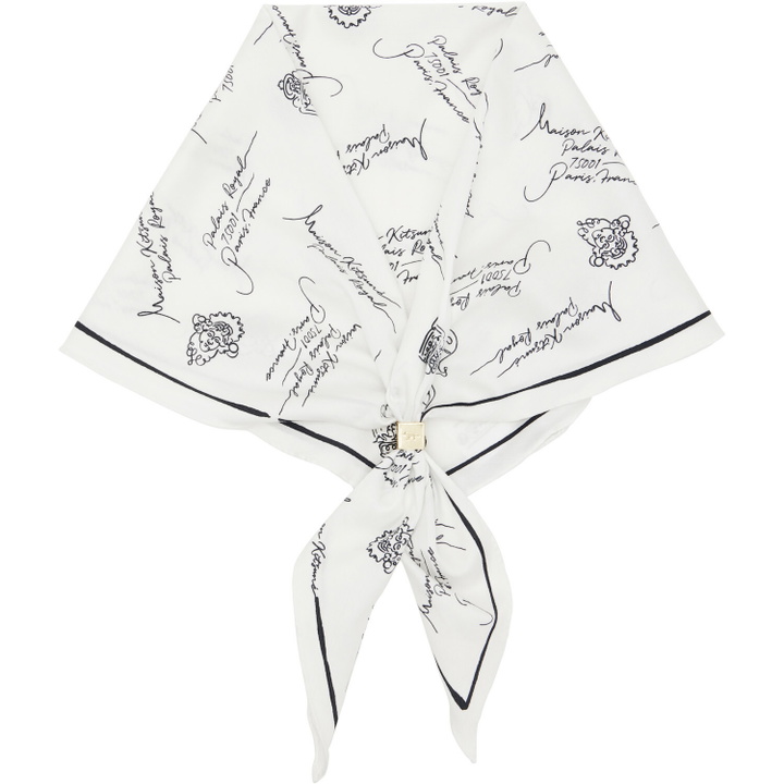 Photo: Maison Kitsuné White 'Poetic Paris' Scarf