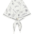 Maison Kitsuné White 'Poetic Paris' Scarf