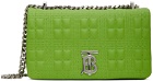Burberry Green Small Quilted Lambskin Lola Bag