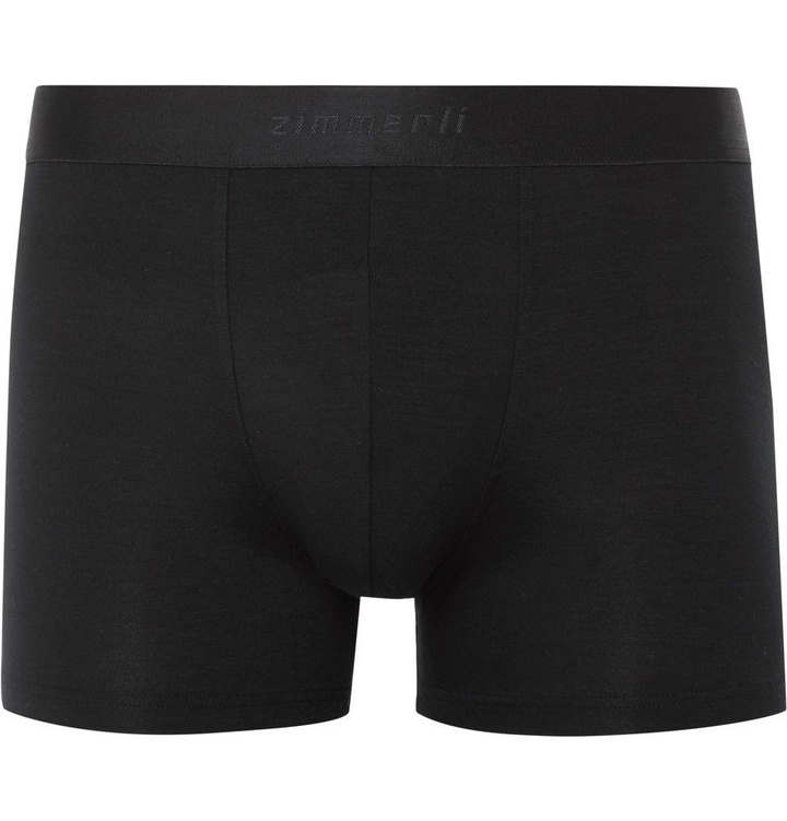 Photo: Zimmerli - Pureness Stretch-Micro Modal Boxer Briefs - Men - Black