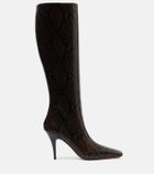 Stella McCartney Eve snake-effect knee-high boots