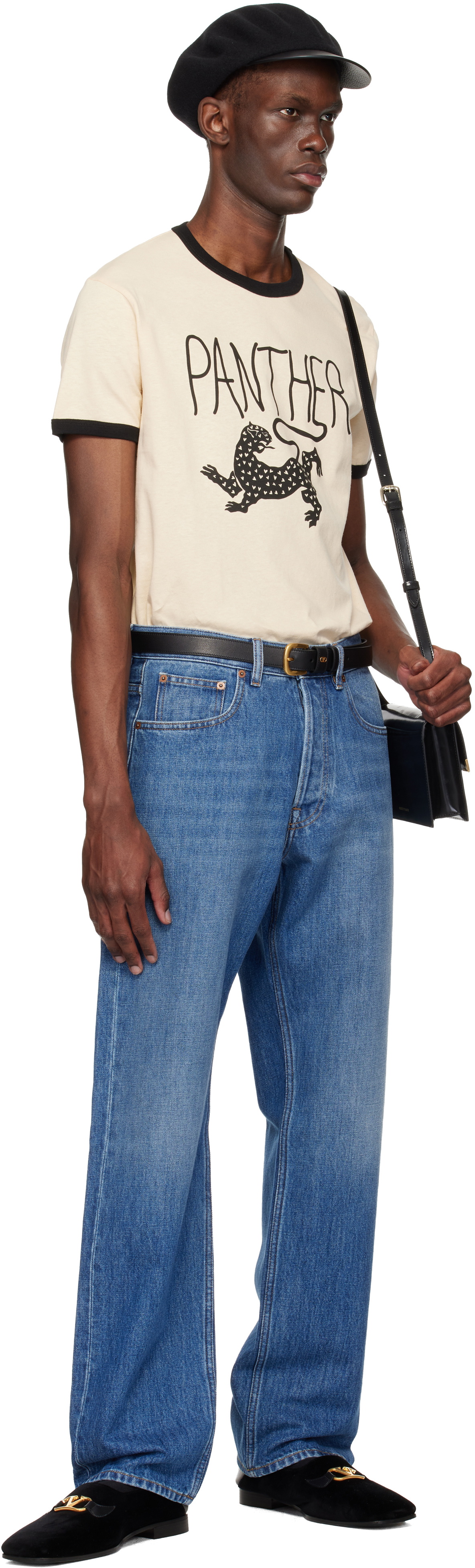 Valentino Garavani Black Vlogo Signature Belt