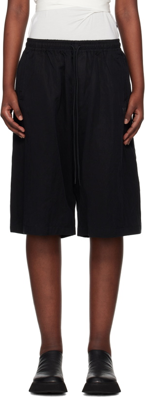 Photo: Y-3 Black Washed Twill Shorts