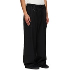 Y-3 Black Wool Wide Cargo Pants