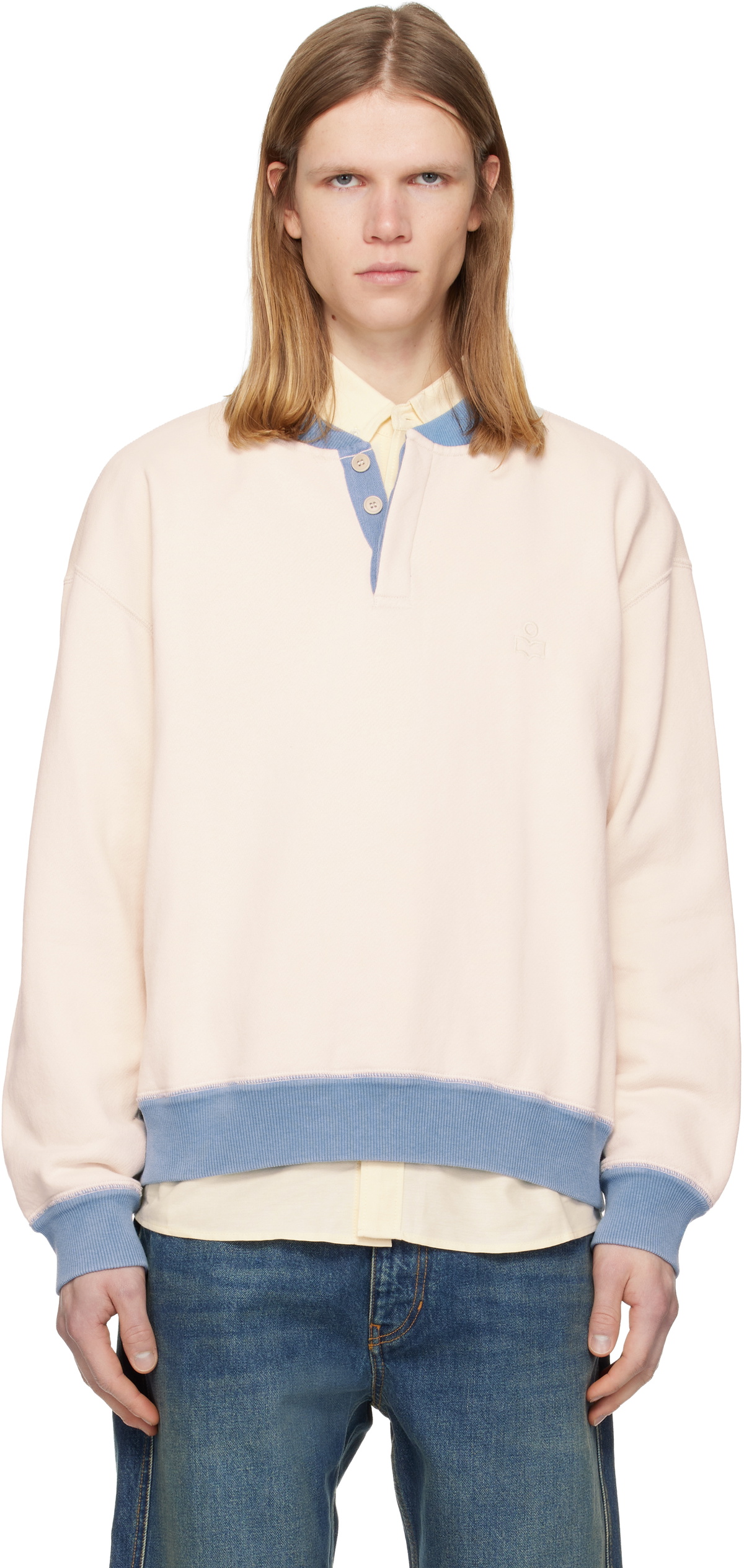 Isabel Marant Off-White & Blue Mathias Sweatshirt