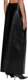 The Frankie Shop Black Nan Faux-Leather Maxi Skirt