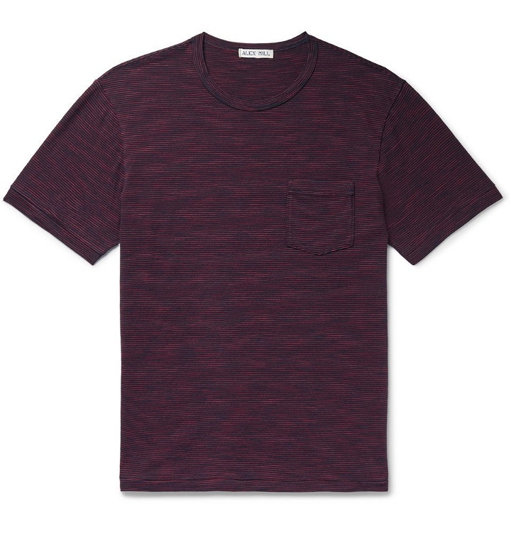 Photo: Alex Mill - Striped Cotton-Jersey T-Shirt - Burgundy