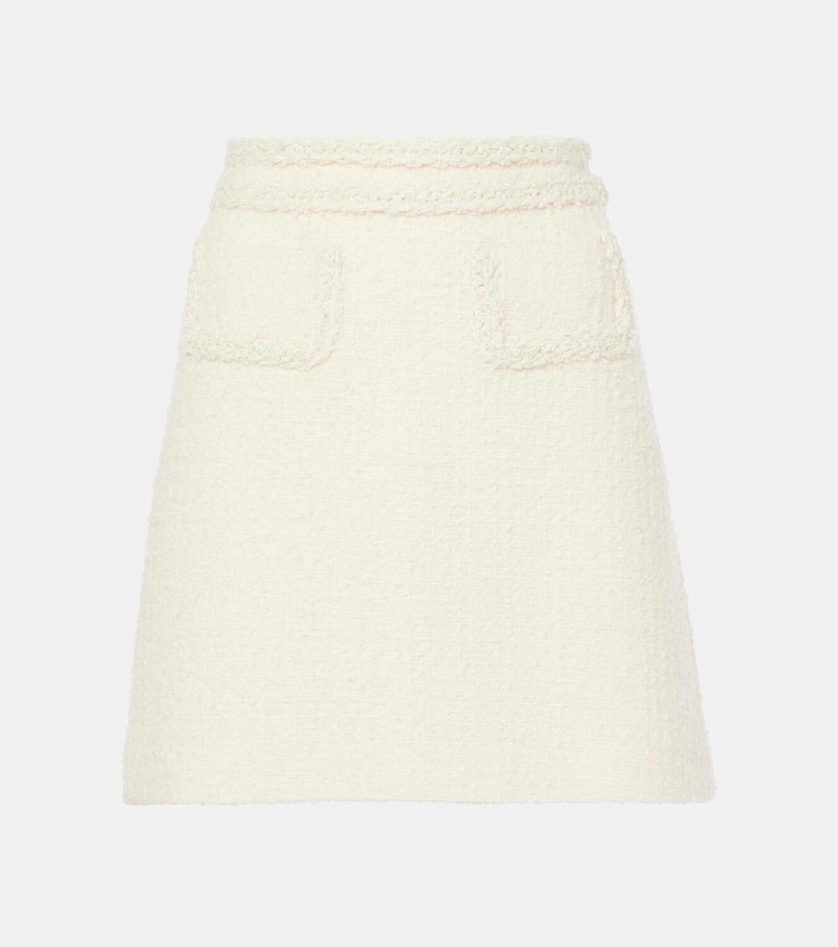 Giambattista Valli High-rise wool-blend tweed miniskirt
