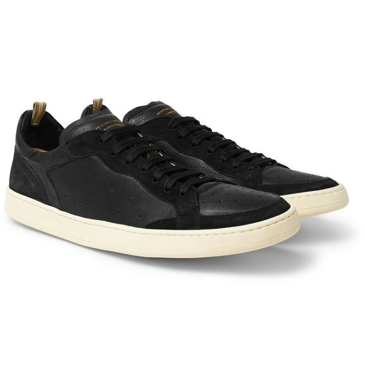 Photo: Officine Creative - Kareem Suede and Leather Sneakers - Black