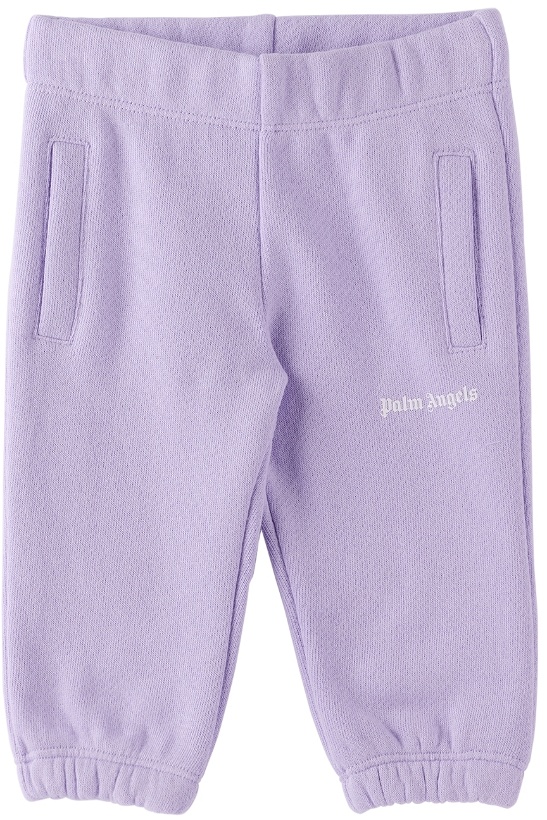 Photo: Palm Angels Baby Purple Mock Pocket Lounge Pants