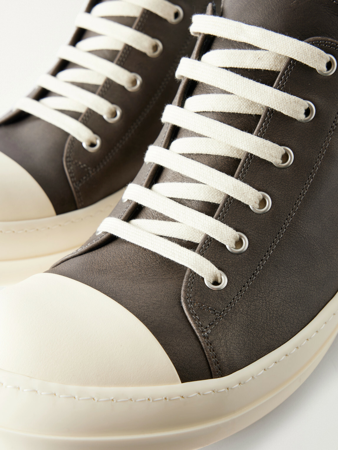 Rick Owens - Ramones Sneakers Leather Sneakers - Brown