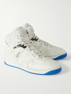 GUCCI - Basket Distressed Demetra High-Top Sneakers - White