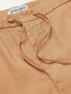 Frescobol Carioca - Felipe Straight-Leg Linen Drawstring Shorts - Orange