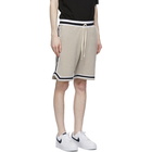 John Elliott Beige Fur Terry Game Shorts