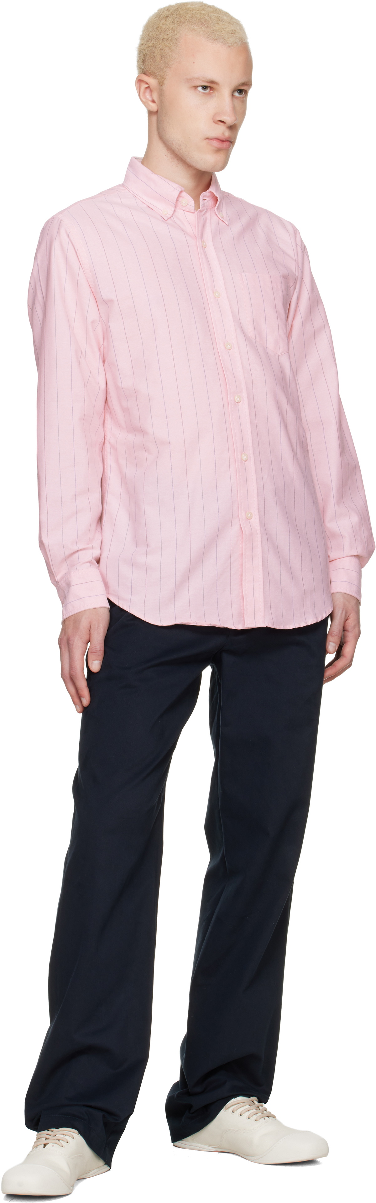 Noah Pink Lightweight Oxford Shirt