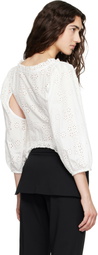 Sandy Liang White Palisade Blouse