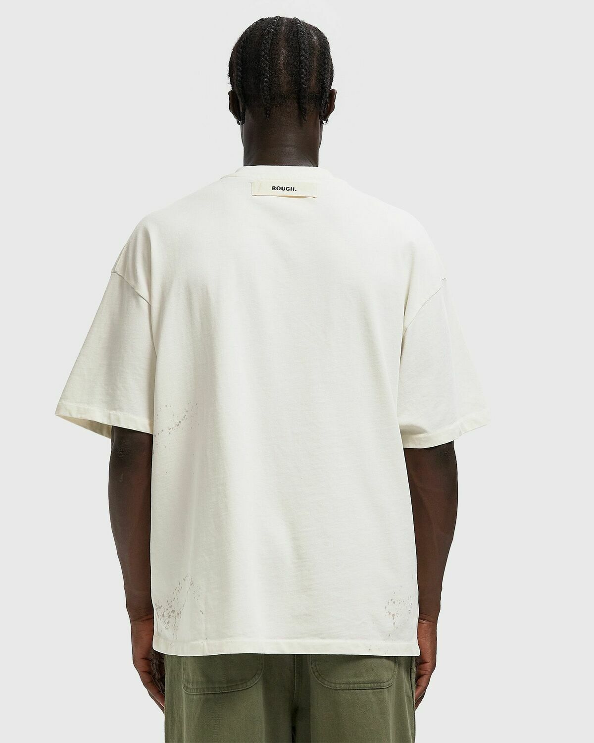 Rough. AVLI T-SHIRT White Mens Shortsleefe