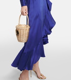 Zimmermann Silk satin wrap midi dress