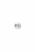 Diesel Stainless Steel Hoop Earring - Earrings - Unisex - Silver