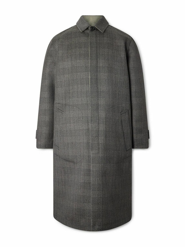 Photo: The Row - Palo Prince of Wales Checked Virgin Wool and Silk-Blend Coat - Black