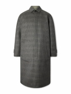 The Row - Palo Prince of Wales Checked Virgin Wool and Silk-Blend Coat - Black