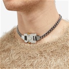 1017 ALYX 9SM Men's Metal Buckle Necklace in Silver