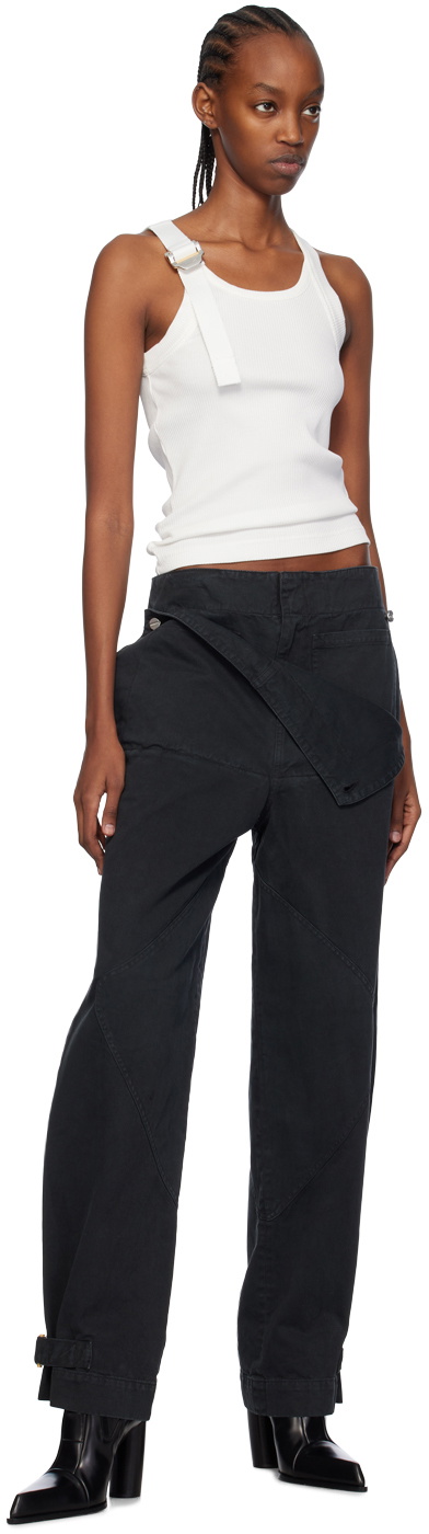 Dion Lee Black Belted Shell Trousers