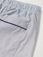 Orlebar Brown - Devlin Pinstriped Cotton-Poplin Pyjama Shorts - Blue