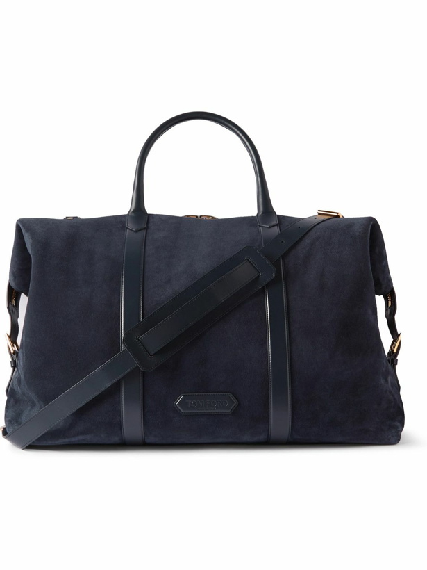 Photo: TOM FORD - Leather-Trimmed Suede Weekend Bag