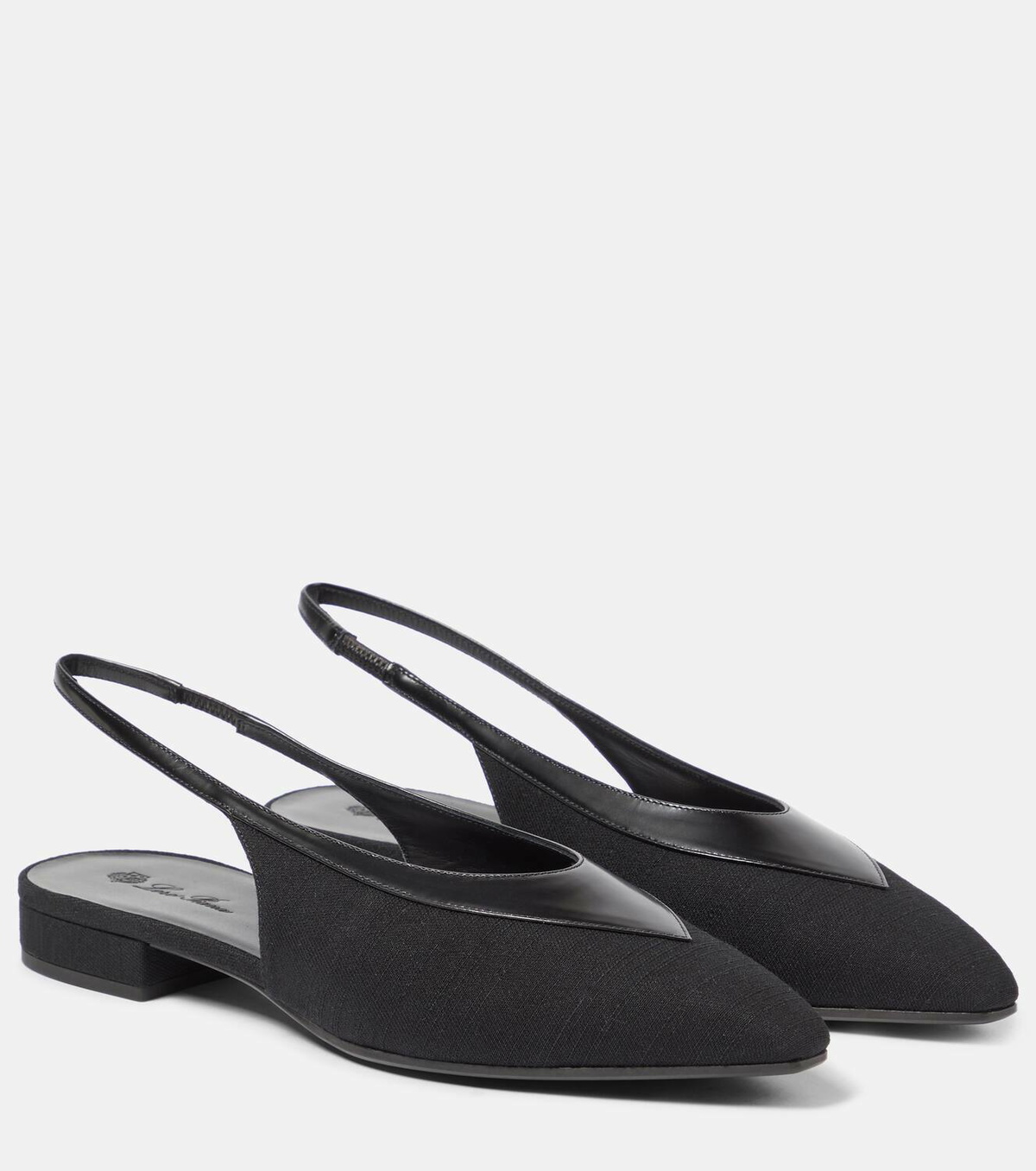 Loro Piana Rebecca leather-trimmed slingback flats, image 2 of 8