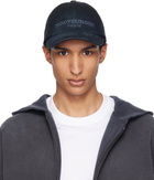 WOOYOUNGMI Navy Dyed Logo Ball Cap