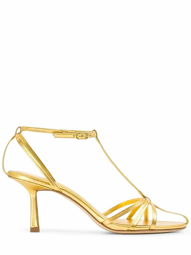 Photo: STUDIO AMELIA 70mm Aviary Metallic Leather Sandals