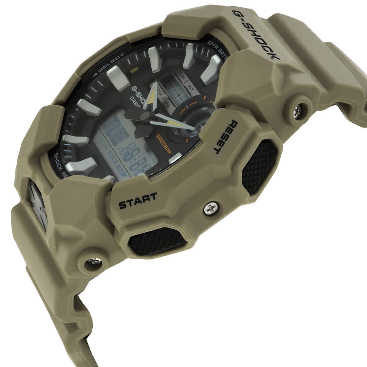 Casio G-Shock Alarm World Time Quartz Analog-Digital Black Dial Mens Watch GA-010-5A
