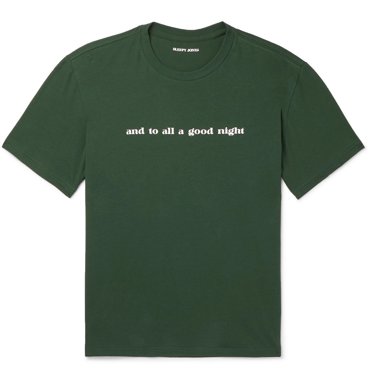 Photo: Sleepy Jones - Printed Cotton-Jersey T-Shirt - Green