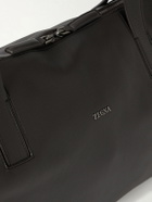 Zegna - Leather Weekend Bag - Brown