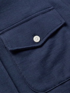 Armor Lux - Button-Down Collar Cotton-Jersey Shirt - Blue