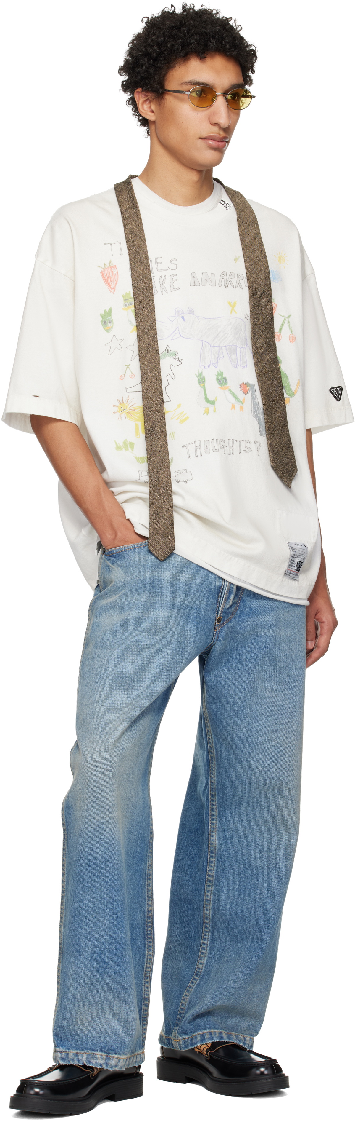 Maison MIHARA YASUHIRO Off-White Kids Doodle Printed T-shirt