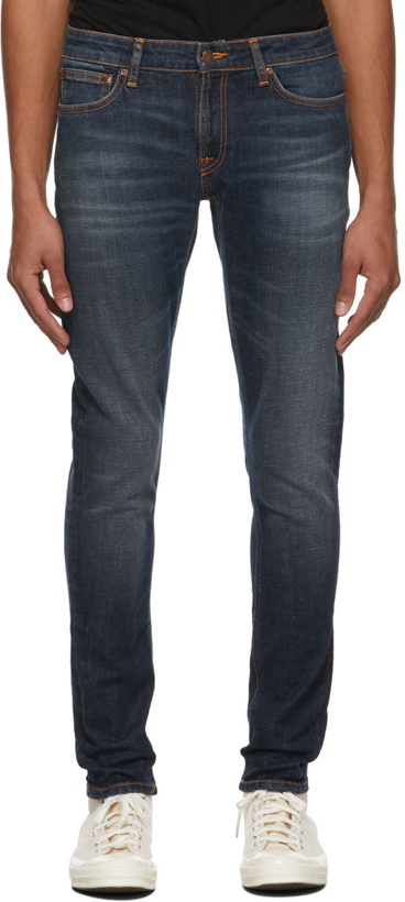 Photo: Nudie Jeans Navy Skinny Lin Jeans