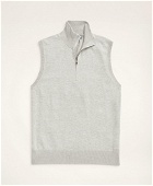 Brooks Brothers Men's Supima Cotton Half-Zip Sweater Vest | Grey