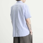 Junya Watanabe MAN Men's Patchwork Mix Short Sleeve Shirt in White/Sax X Mix