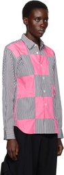 Comme des Garçons Homme Plus White Cotton Broad Stripe Shirt